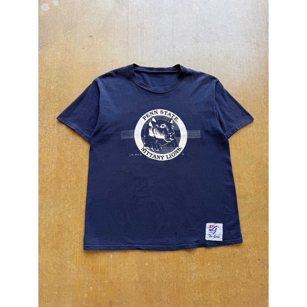 VTG 90s Penn State Nittany Lions College T-Shirt The Game Navy L